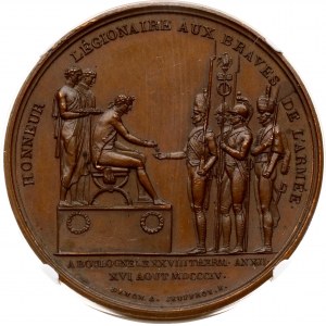 Médaille de la France Campagne à Boulogne et invasion prévue de l'Angleterre NGC MS 64 BN