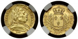 France 20 Francs 1814 A NGC MS 62