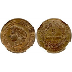 5 centů 1883 A NGC MS 63 BN JEN 2 mince ve vyšším stupni kvality