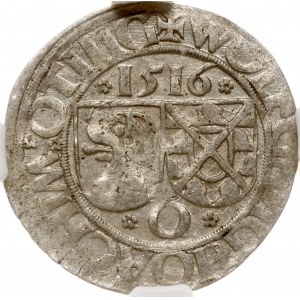 Německo Öttingen Batzen 1516 O NGC XF 45