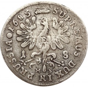 Germania Brandeburgo-Prussia 18 Groscher 1685 HS