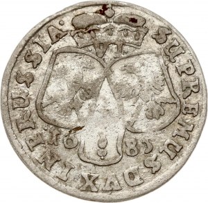 Niemcy, Brandenburgia-Prusy 6 Groscher 1685 LCS