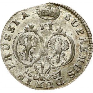 Brandenburg-Prussia 6 Groscher 1687 HS