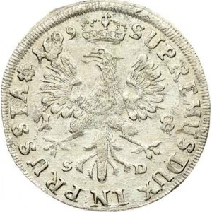 Brandeburgo-Prussia 18 Groscher 1699 SD Konigsberg