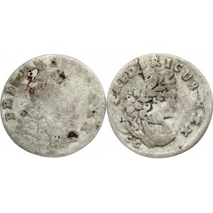 Preußen 3 Groscher 1706 CG Lot von 2 Münzen