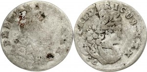 Prussia 3 Groscher 1706 CG Lotto di 2 monete