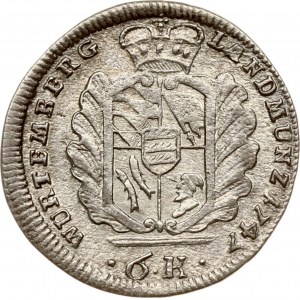 Nemecko Württemberg 6 Kreuzer 1747