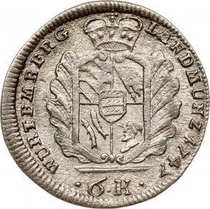 Německo Württembersko 6 Kreuzer 1747