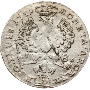 Germania Prussia 18 Groscher 1751 S//E