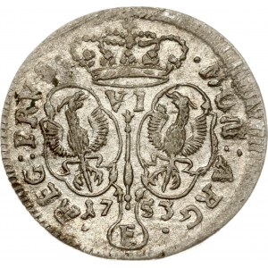 Prusko 6 Groscher 1753 E