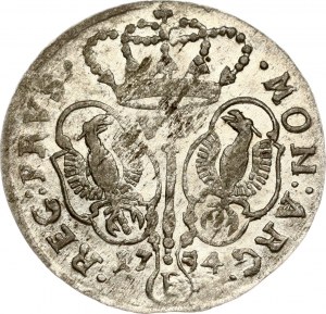 Prussia 6 Groscher 1754 E