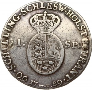 Německo Šlesvicko a Holštýnsko 1 Speciesthaler / 60 Schilling Courant 1789 MF