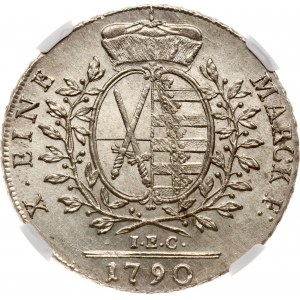 Německo Saský tolar 1790 IEC NGC UNC DETAILY