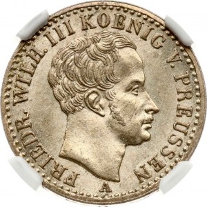 Prussia 1/6 Taler 1826 A NGC MS 62 ONLY ONE COIN IN HIGHER GRADE