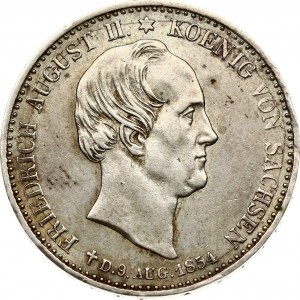 Saxony 1/3 Taler 1854 King's Death