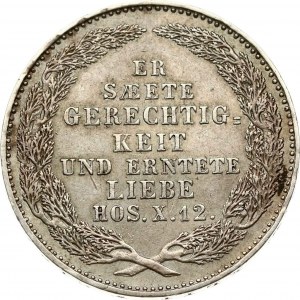 Saxe 1/3 Taler 1854 Mort du roi
