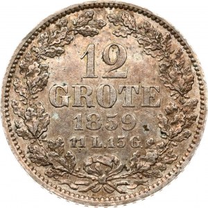 Niemcy Brema 12 Grote 1859