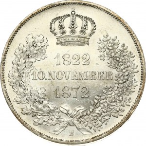 Saxe 2 Taler 1872 B Golden Wedding