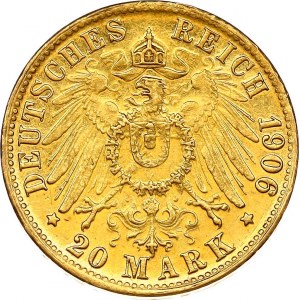 Allemagne Prusse 20 Mark 1906 A