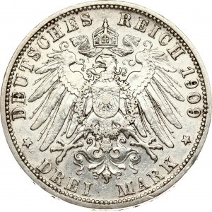 Prussia 3 marco 1909 A