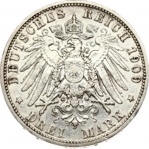 Prussia 3 Mark 1909 A