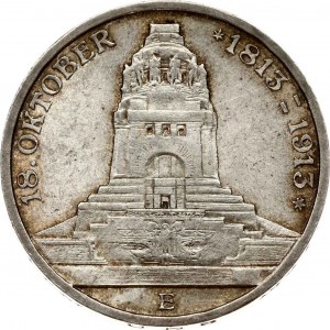 Sachsen 3 Mark 1913 E Völkerschlacht bei Leipzig