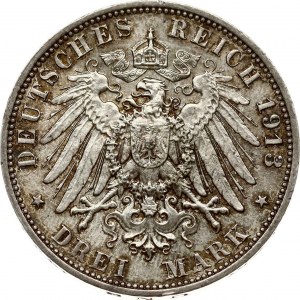 Saxe 3 Mark 1913 E Bataille de Leipzig