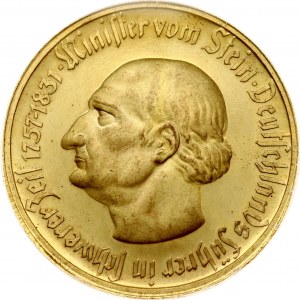 Německo Vestfálsko 10 000 marek 1923 Freiherr vom Stein PCGS MS 66