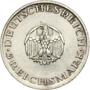 Weimar Republic 5 Reichsmark 1929 A Lessing