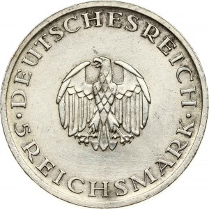 Weimar Republic 5 Reichsmark 1929 A Lessing