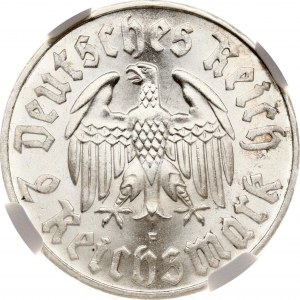 Allemagne Troisième Reich 2 Reichsmark 1933 F Martin Luther NGC MS 64