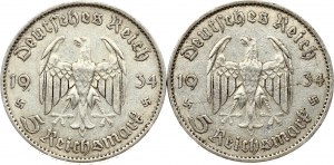 5 ríšskych mariek 1934 A a 1934 F