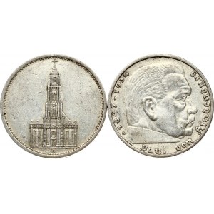 5 Reichsmark 1934 A &amp; 1936 A Lot von 2 Münzen