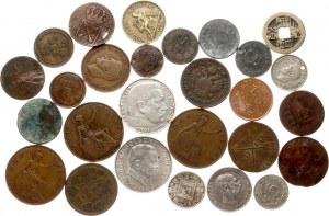 Allemagne 5 Reichsmark 1935 B avec pièces de différents pays Lot de 27 pièces