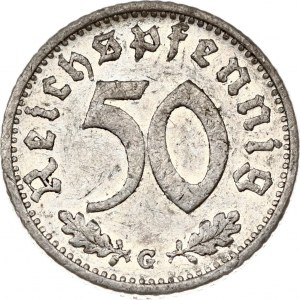 Nemecko Tretia ríša 50 ríšskych zlatých 1939 G
