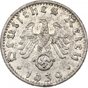 Nemecko Tretia ríša 50 ríšskych zlatých 1939 G