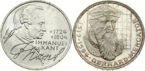 Spolková republika 5 mariek 1969 F a 1974 D Sada 2 mincí
