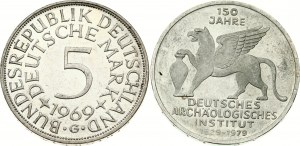 Germania Repubblica Federale 5 marchi 1969 G e 1979 J Lotto di 2 monete