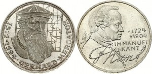 Německo Spolková republika 5 marek 1969 F & 1974 D Sada 2 mincí