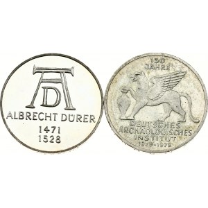 Allemagne République Fédérale 5 Mark 1971 D &amp; 1979 J Lot de 2 pièces