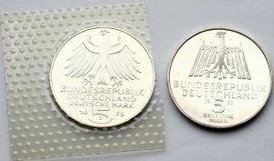 Republika Federalna 5 Mark 1971 D i 1979 J Partia 2 monet