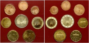 Niemcy 1 Euro Cent - 2 Euro (2002-2003) Zestaw 100 lat Muzeum Niemieckiego w Monachium Lot 8 monet