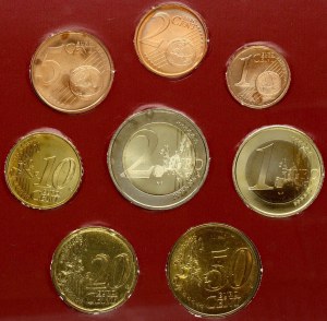 Niemcy 1 Euro Cent - 2 Euro (2002-2003) Zestaw 100 lat Muzeum Niemieckiego w Monachium Lot 8 monet