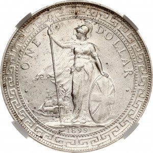 Obchodný dolár Veľkej Británie 1899 B NGC MS 61