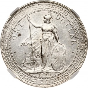 Great Britain Trade Dollar 1900 B NGC MS 61