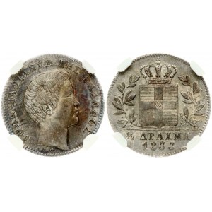 Grecja 1/2 Drachmy 1833 NGC MS 63