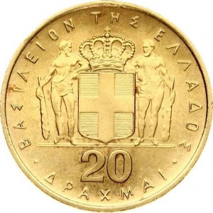 Grécko 20 Drachmai Revolúcia 21. apríla 1967