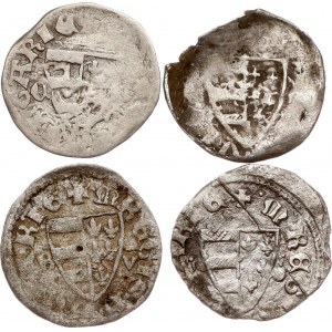 Ungarn Denar ND (1333-1338) Lot von 4 Münzen