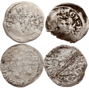 Denar węgierski ND (1333-1338) Zestaw 4 monet