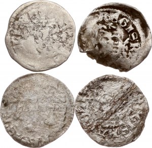 Uherský denár ND (1333-1338) Sada 4 mincí
